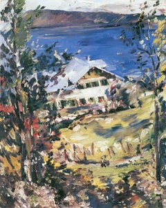 Walchensee, maison de campagne avec lavoir - Lovis Corinth